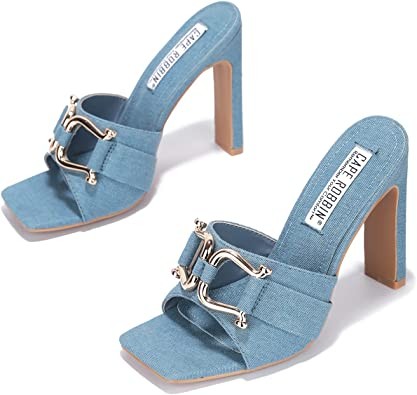 Cape Robbin Briar Women's Sexy Stilettos, Square Open Toe High Heels